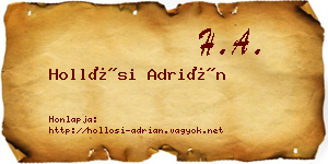 Hollósi Adrián névjegykártya